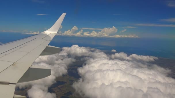 タンザニアの上の航空機の飛行。アフリカ. — ストック動画