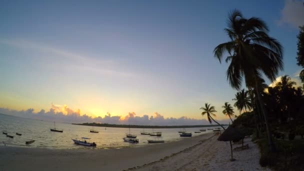 早上马菲亚岛。坦桑尼亚。印度洋的. — 图库视频影像