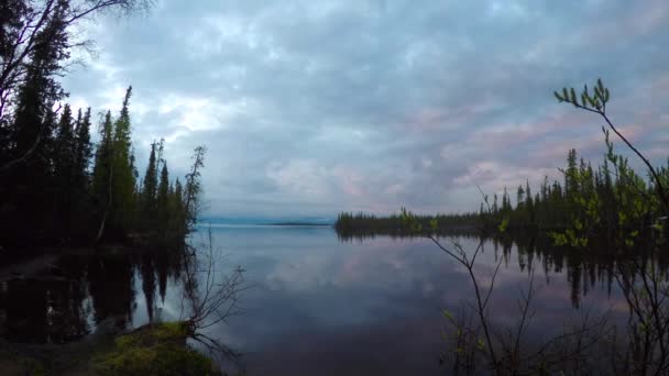 Στην όχθη της λίμνης Lovozero. Στη χερσόνησο Κόλα. Ρωσία. — Αρχείο Βίντεο