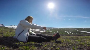  Kamçatka Yarımadası yolculuk. Saf Amerikan alan köpekler. Rusya.