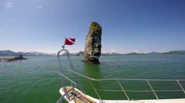 Kamçatka Yarımadası deniz Safari yolculuk. Rusya.