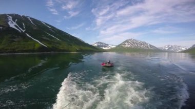 Kamçatka Yarımadası deniz Safari yolculuk. Rusya.