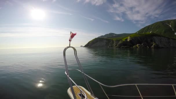 Kamçatka Yarımadası deniz Safari yolculuk. Rusya. — Stok video