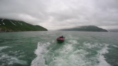 Kamçatka Yarımadası deniz Safari yolculuk. Rusya.