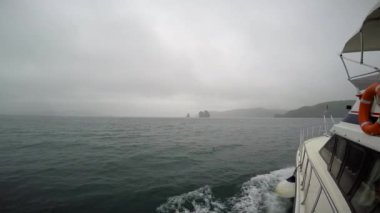 Kamçatka Yarımadası deniz Safari yolculuk. Rusya.