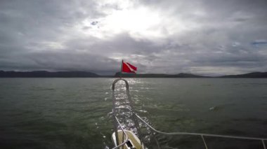 Kamçatka Yarımadası deniz Safari yolculuk. Rusya.