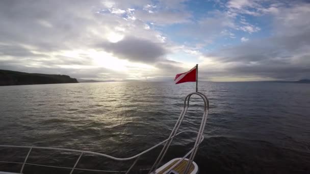 カムチャッカ半島から海のサファリの旅。ロシア. — ストック動画
