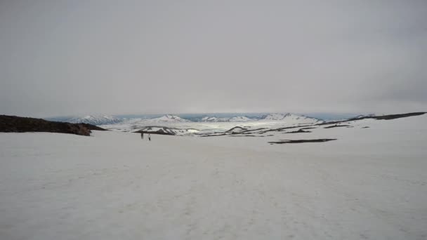 Journey to Kamchatka Peninsula. The surrounding area of Gorely volcano. — Stock Video
