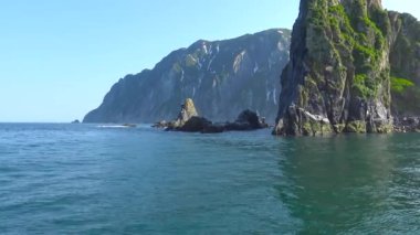 Deniz Safari yolculuk Kamçatka Yarımadası boyunca. Rusya. 