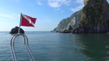 Deniz Safari yolculuk Kamçatka Yarımadası boyunca. Rusya. 