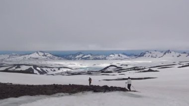 Kamçatka Yarımadası yolculuk. Gorely volkan çevresindeki alanı. Rusya.