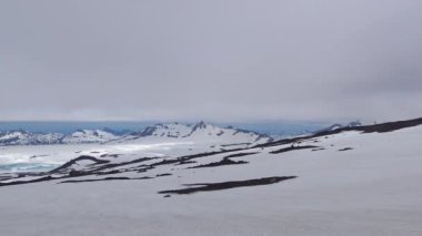 Kamçatka Yarımadası yolculuk. Gorely volkan çevresindeki alanı. Rusya.