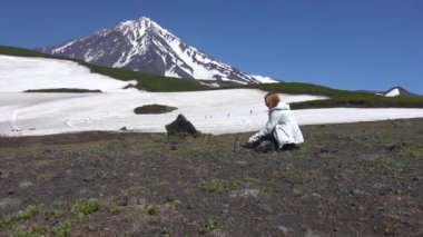 Kamçatka Yarımadası yolculuk. Saf Amerikan alan köpekler.