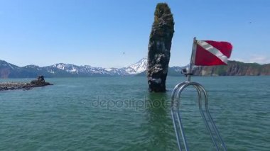 Deniz Safari yolculuk Kamçatka Yarımadası boyunca. Rusya.