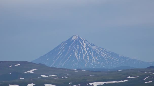 Opala 火山。カムチャッカ半島への旅。カムチャッカ半島ムトノフ スキー火山の周辺の地域. — ストック動画