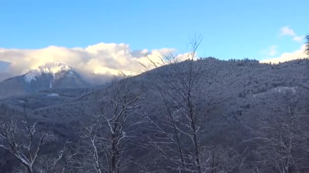 Pendiente Montaña Estación Esquí Rosa Khutor Sochi Rusia — Vídeos de Stock