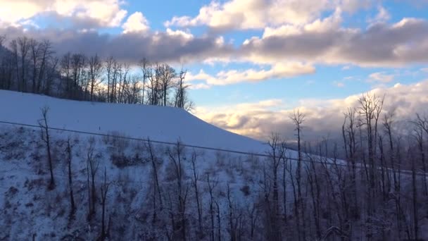 Pendiente Montaña Estación Esquí Rosa Khutor Sochi Rusia — Vídeo de stock