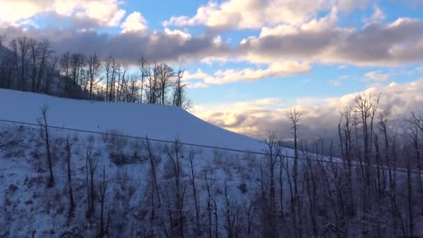 Pendio Della Montagna Località Sciistica Rosa Khutor Sochi Russia — Video Stock