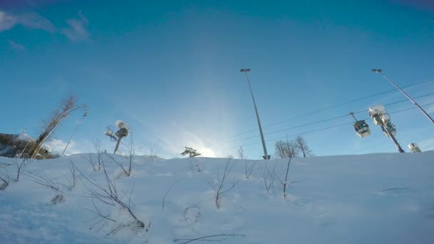 Pendio Della Montagna Località Sciistica Rosa Khutor Sochi Russia — Video Stock