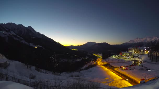 Ski Resort Rosa Khutor Sochi Russland Tidsforløp – stockvideo