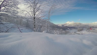  Dağ yamacı. Kayak Merkezi 