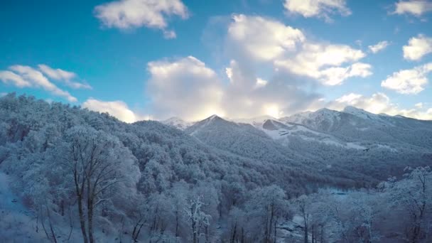 Pendiente Montaña Estación Esquí Rosa Khutor Sochi Rusia — Vídeo de stock