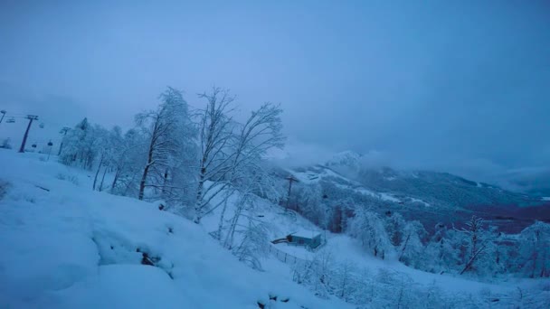 Pendiente Montaña Estación Esquí Rosa Khutor Sochi Rusia — Vídeos de Stock