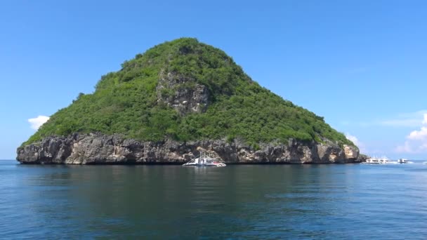 Viaje Barco Fuera Isla Filipina Gato — Vídeo de stock