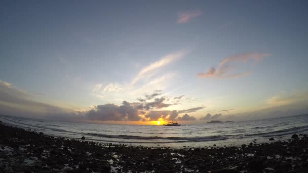 フィリピンのネグロス島からの美しい夕日 経過時間 — ストック動画