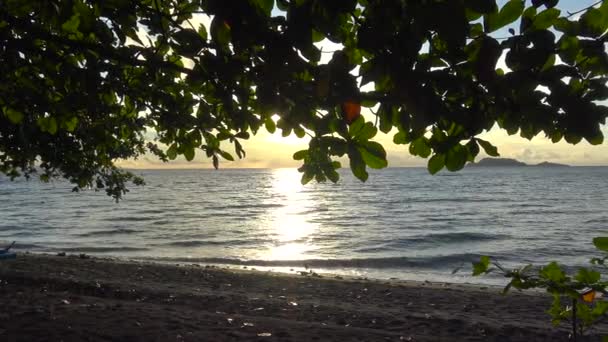 Pôr Sol Pitoresco Fora Ilha Filipina Negros — Vídeo de Stock