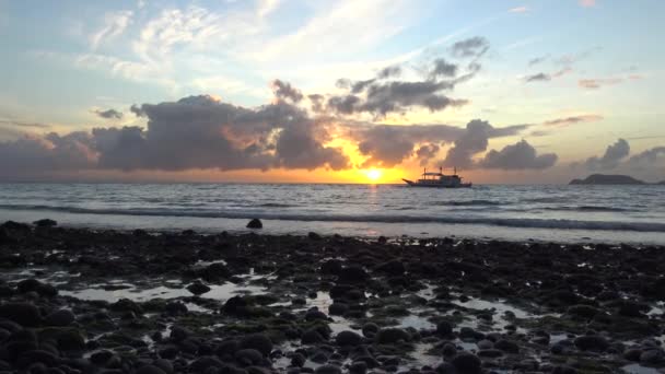 Schilderachtige Zonsondergang Van Het Filipijnse Eiland Negros — Stockvideo