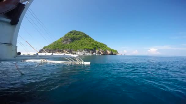 Viaje Barco Fuera Isla Filipina Gato — Vídeos de Stock