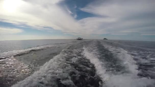 Viaje Barco Fuera Isla Filipina Gato — Vídeo de stock