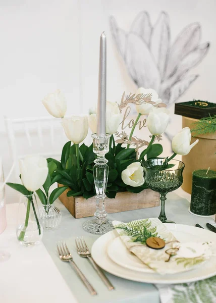 Wedding table setting. — Stock Photo, Image