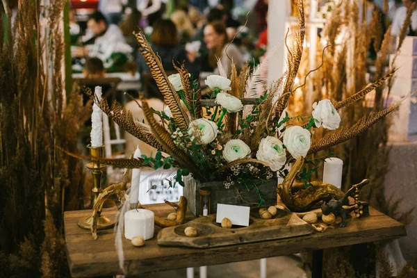 Düğün Masa Centerpieces. 