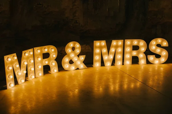 Light up letters.
