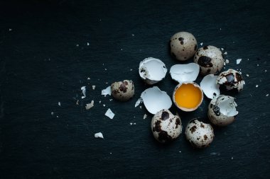 Bıldırcın yumurta gıda arka plan.