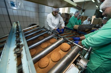 çok tatlı pasta yemek fabrikası büyük üretim