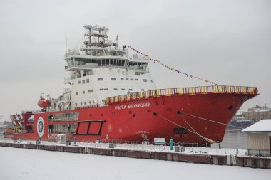  Yeni buzkıran Andrei Vilkitsky. Bu yüksek teknoloji bir gemi zekası.