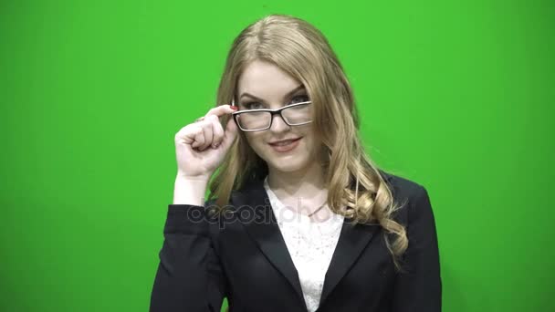 Business young woman — Stock Video