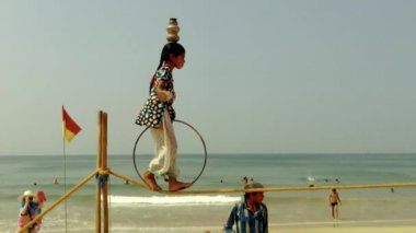 Goa sokak sanatçıları.