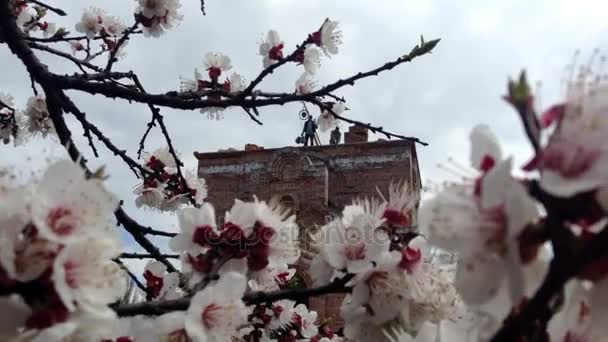 Práce na staveništi. — Stock video