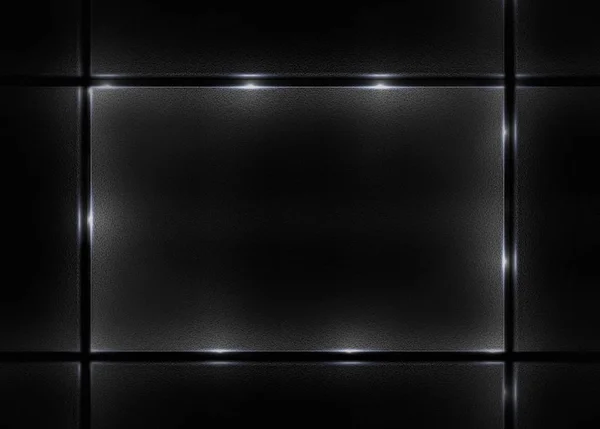 Fundo preto elegante e vitrine iluminada, 3d — Fotografia de Stock