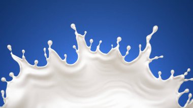 Süt fışkırmasını. 3D Resim, 3d render.