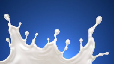 Süt fışkırmasını. 3D Resim, 3d render.