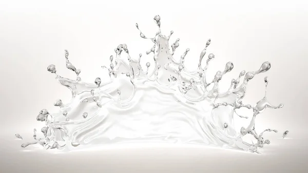 Splash water. 3d illustration, 3d rendering. — Stock Photo, Image