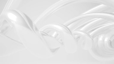 Beyaz soyut arka plan. 3d illüstrasyon, 3d canlandırma.
