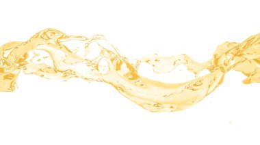 Güzel bir siyah arka plan üzerine izole su sıçrama. 3D hasta