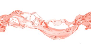 Güzel bir siyah arka plan üzerine izole su sıçrama. 3D hasta