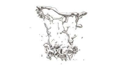 İzole giriş siyah bir arka plan. 3D çizim 3d render